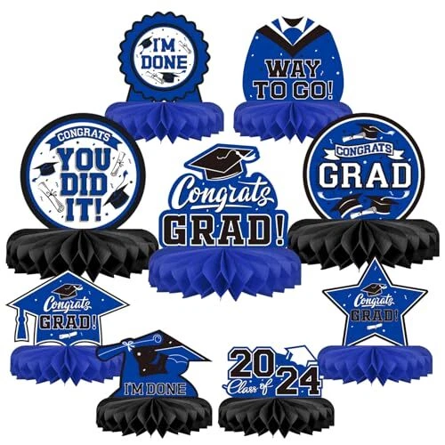 9PCS GRADUATION PARTY Decorations Class of 2024 Congrats Grad Table
