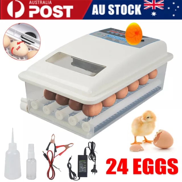 24 Egg Incubator Fully Automatic Turning Digital LED Hatching Chicken Poultry AU