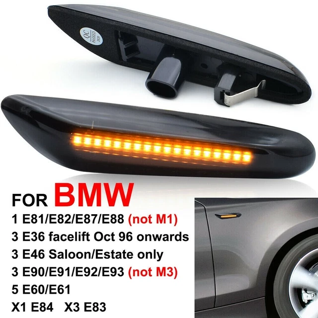 Feux De Position Latéraux LED Ambrés Dynamiques Pour BMW E82 E87 E90 E92 E60 - Neuf