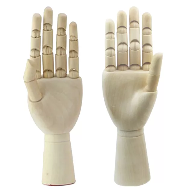 1 Pair 18cm Wooden Mannequin Hand Children Hand Artist Sketching Manikin Aid
