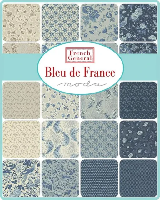 Moda Jelly Roll - BLEU DE FRANCE - 100% Patchwork Cotton Fabric