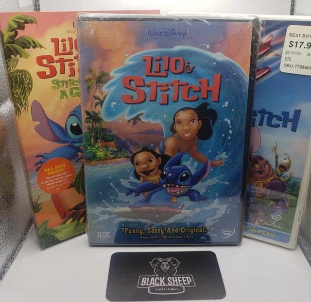 DISNEY DVD LILO Stitch ,Lilo And Stitch 2, Leroy and Stitch Sealed DVDs