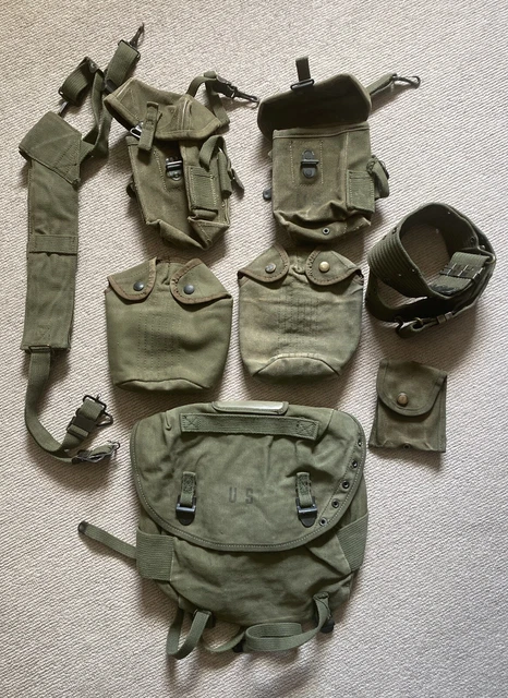 VIETNAM WAR US Army USMC Basic Field Gear Set Package Original Set (2 ...