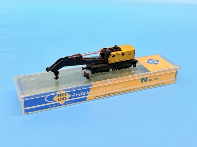 ROCO 'N' GAUGE 2350 Db Yellow Crane Wagon Boxed ! £25.00 - PicClick UK