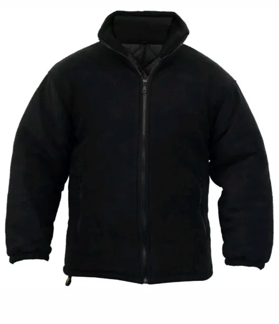 New Mens Extra Thick Fleece Heavy Duty Work Jacket Padded Warm Winter Size 8