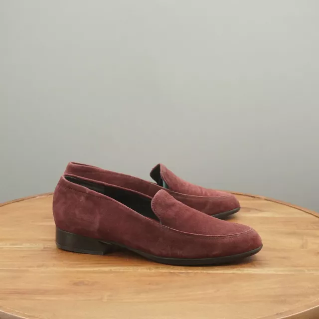 Munro Womens Harrison Loafers Size 10 M Wine Red Suede Slip On M210736
