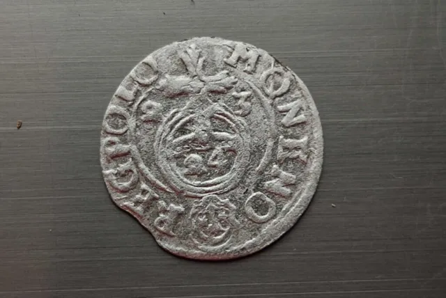 Moneda de plata Poltorak 1,5 Bruto 1623 Año Segismundo 3 Vasa Polacos Lituanos