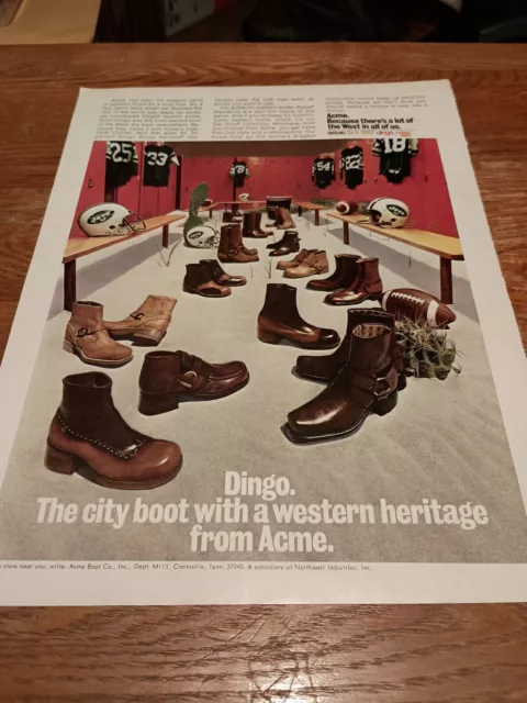 1973 Dingo Boots By Acme Magazine Ad