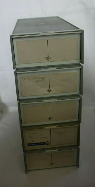 5 Stück Magazinbox je 2x50 -Agfa Universalmagazine Diamagazin Stapelbox + Rahmen