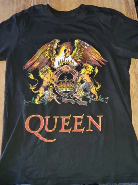 Queen logo rare t shirt size S official merch / no cd lp promo Freddie Mercury