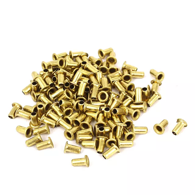 100Pcs 3mm X 6mm Plaqué Laiton Oeillets Creux Rivets Pcb Circuit Board