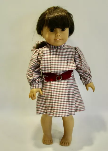American Girl doll Samantha Pleasant Company 18" meet dress ribbon dry hair