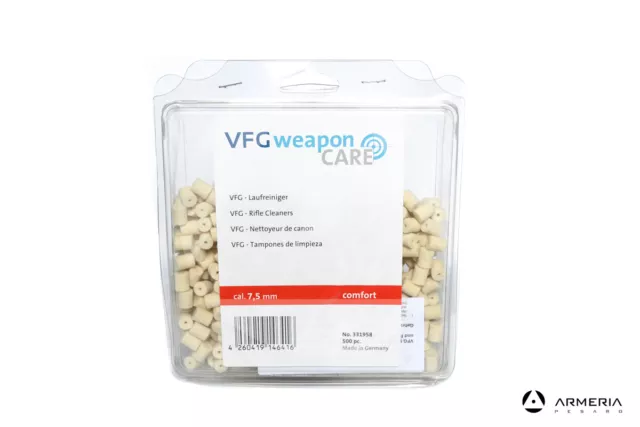 Pacco feltrini VFG Weapon Care per pulizia armi - calibro 7.5mm - 500 pezzi