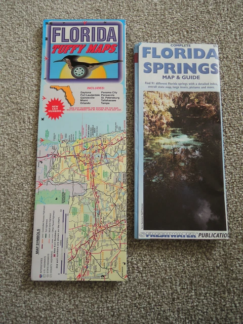 LAMINATED TUFFY FLORIDA Road Maps - Laminated Tuffy Florida Road Maps Florida Springs.webp