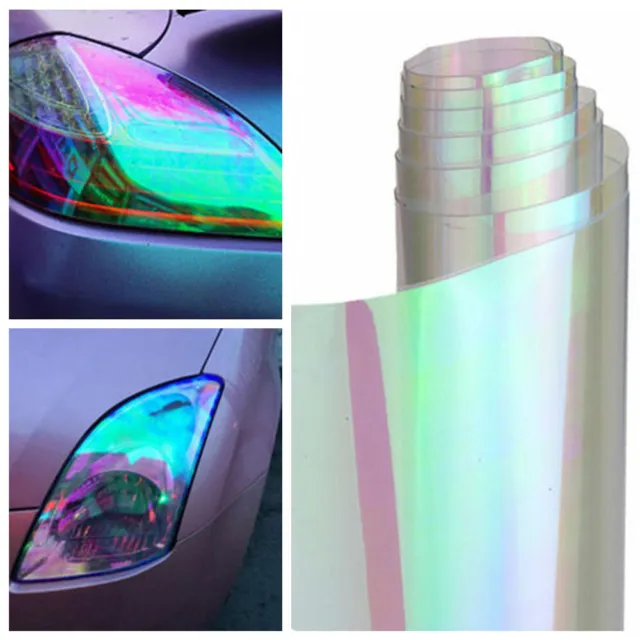 Chameleon neo Chrome Headlight Taillight Fog Light Gloss Vinyl Tint Film PURPLE