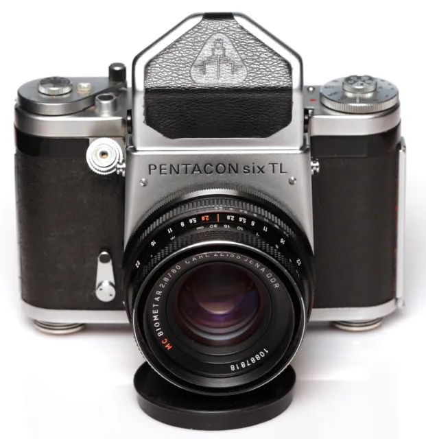 Cámara fotográfica Pentacon Six TL + MC BIOMETAR 80 mm F2,8 + estuche EXCELENTE 1020