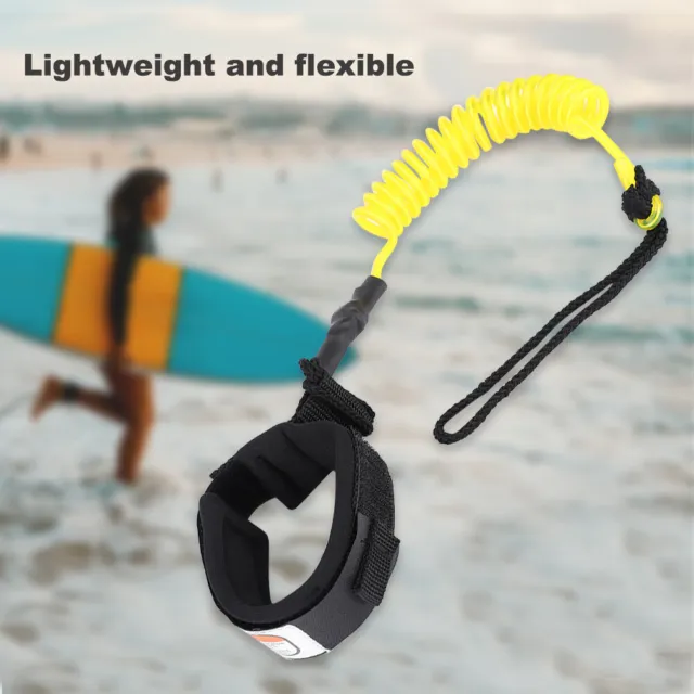 (Yellow) Surfboard Leash Stay On Board Ankle Strap Stand Up Paddle