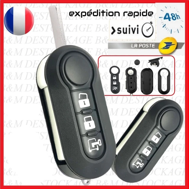 Coque De Télécommande Clé 1 Bouton Pour Fiat Punto, Bravo, Doblo, Stilo, Brava, Panda - ACS
