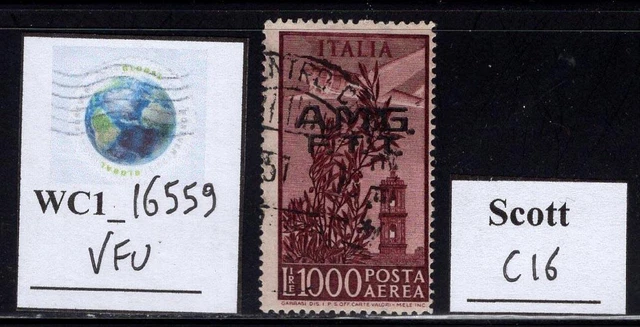 WC1_16559. ITALY: TRIESTE AMG FTT. 1948 1000 L. CAMPIDOGLIO air. Sc. C16. Used