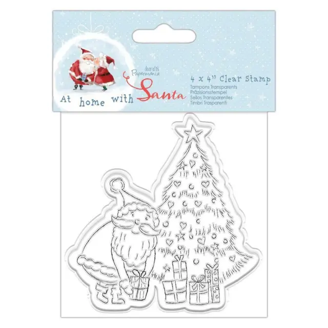 Papermania At Home With Santa Christmas Tree Clear Stamp Card Making Scrapbook