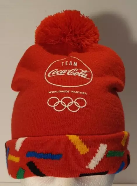 Team Coca-Cola Olympic Games Worldwide Partner Beanie Hat Red One Size Fits All