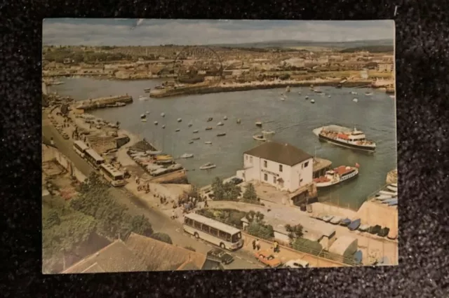 used postcard Devon Plymouth - Sutton Harbour, Barbican, Mayflower Steps