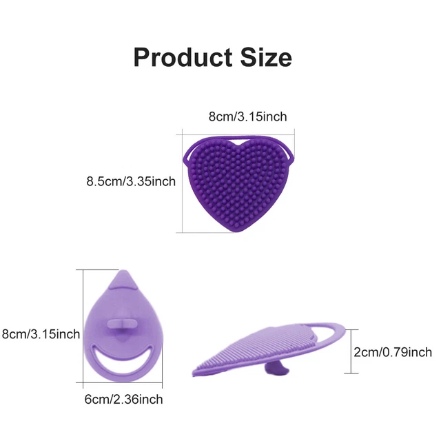 2pcs Scrub Anti Aging Soft Silicone Facial Cleaning Brush Exfoliating Massager