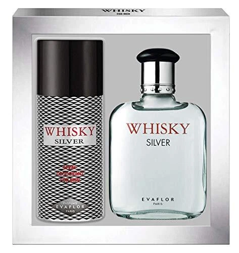 WHISKY Silver • Coffret Eau de Toilette 100ML + Déodorant 15OML • Vaporisateu...