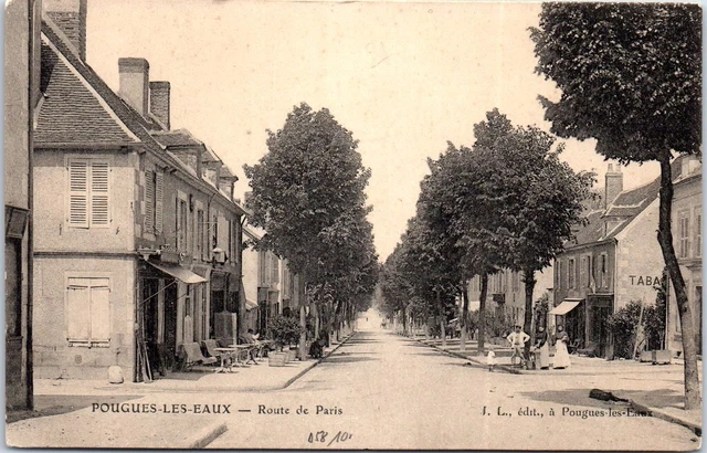 58 POUGUES LES EAUX - la route de paris, perpsective