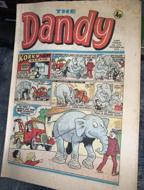 The DANDY #1776 6TH DECEMBER 1975 BRITISH WEEKLY