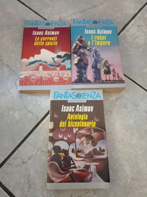 OSCAR FANTASCIENZA Lotto 3 libri Asimov - CORRENTI+BICENTENARIO+ROBOT E IMPERO