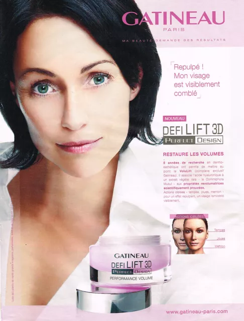 PUBLICITE ADVERTISING 065  2008  JEANNE GATINEAU   cosmétiques cremes DEFI LIFT