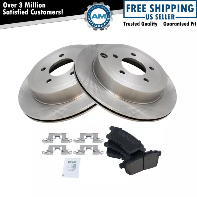 Rear Ceramic Brake Pad & 2 Rotors Set Kit for Ford Edge Lincoln MKX