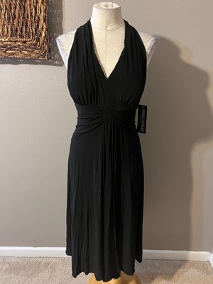 Jessica Howard Black Marilyn Monroe Halter A Line Dress 14 NWT $90