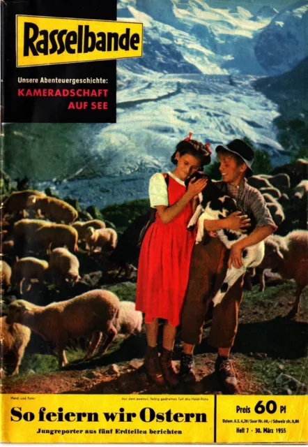 RASSELBANDE , 2 Hefte Nr.  7+21 aus 1955 , Jugend - Zeitschrift / Magazin