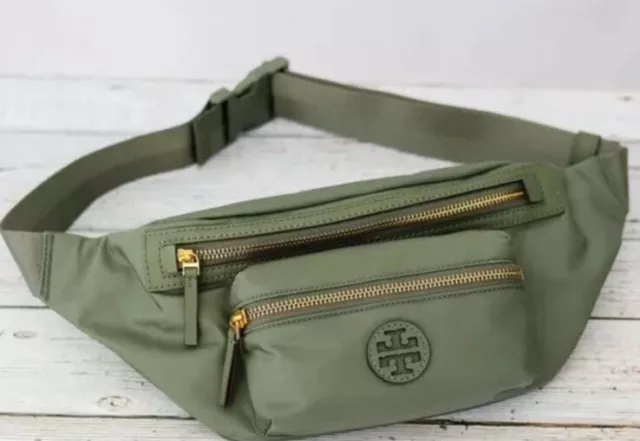 NWOT Tory Burch 82508 Nylon Belt Bag Fanny Pack Crossbody in Palm Leaf