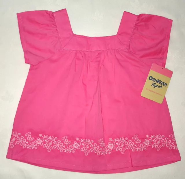 Oshkosh leichtes Sommerkleid pink Gr. 56 - 92 NEU! Tunika Kleid Bluse Shirt rosa