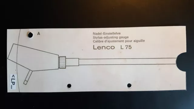 Lenco L75/L78 Einstellehre - stylus adjusting gauge