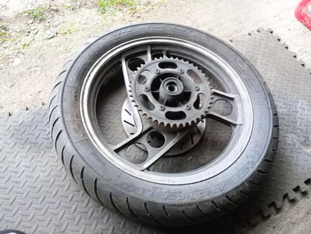 Yamaha XJ600 1991 Pre Diversion Rear Wheel straight with sprocket and good tyre