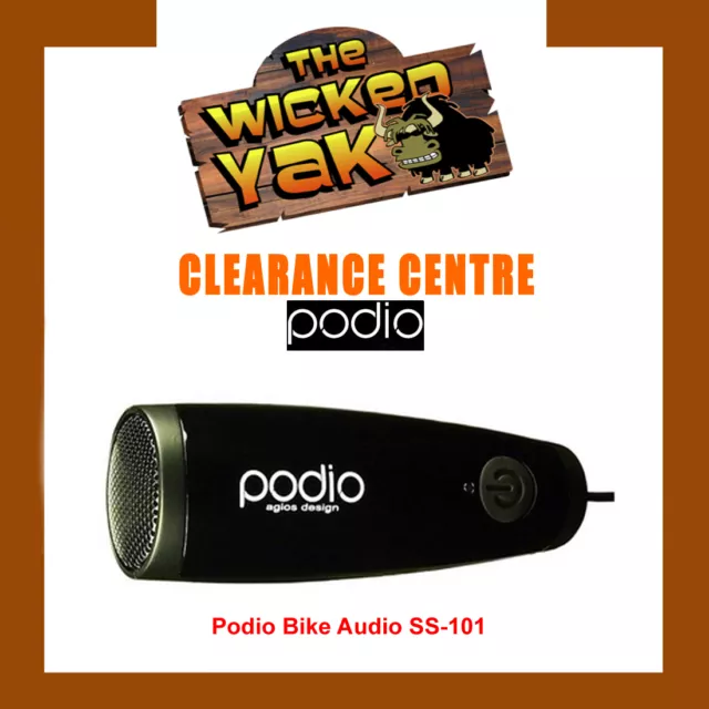 Podio Sports Outdoor Mini Speaker for iPhone/iPod/MP3 Black SS101-NEW!