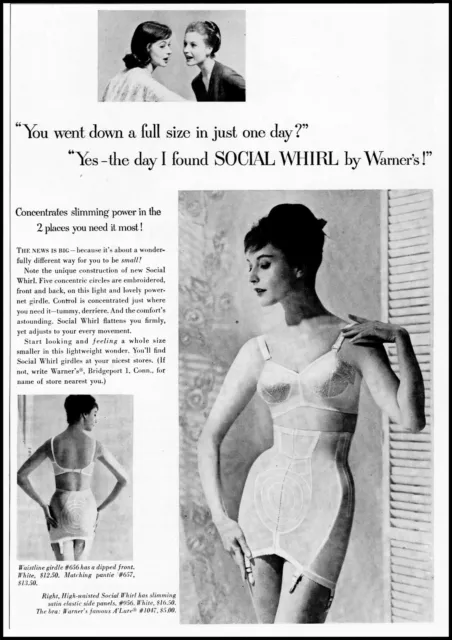 1968 WARNERS PETAL CUP BRA CONCENTRATE GIRDLE Woman in Lingerie = Print AD  $7.99 - PicClick