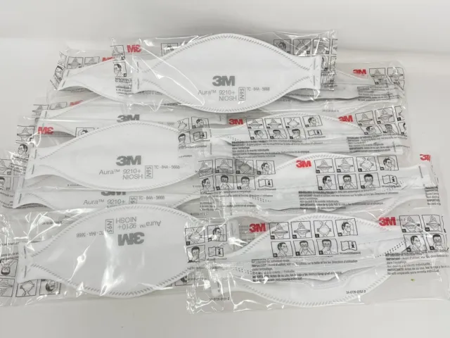 3M Aura 9210+ N95 Mask Particulate Respirator Disposable Protective 10/PK