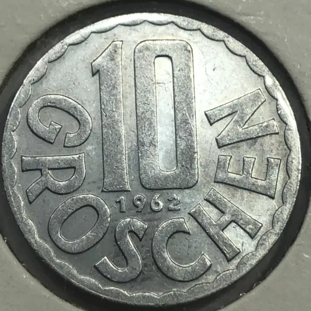 1962 Austria Ten Groschen Foreign Coin #1575
