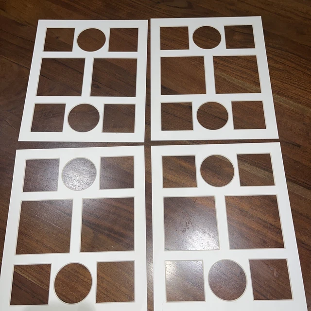 Pack of 4 Photo , Picture Mount , Frame Mounts - 10x12 - White / Ivory