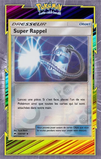 Super Reverse Reminder-SL3:Burning Shadows-124/147 - New French Pokemon Card