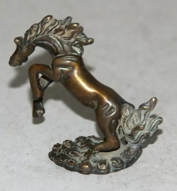 1920's Old Wax Casted Engraved Decorative Brass Horse/Unicorn Figure 9484_104