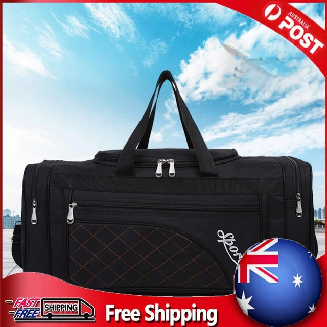 Oxford Dry Wet Separation Bags Large Capacity for Travel Swimming (Black)