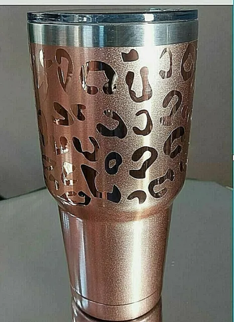 30oz Stainless Steel Tumbler Cheetah/Leopard Rose Gold Double Wall Insulated 💋