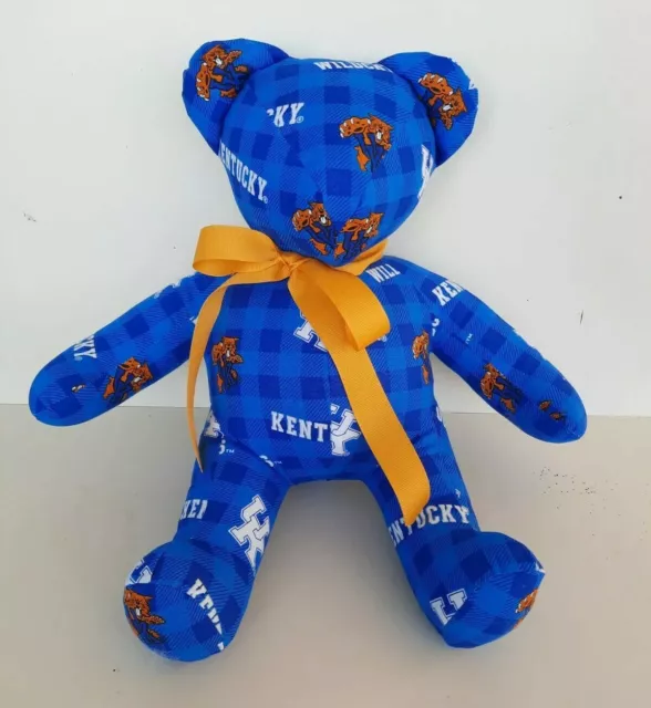 Collectible plush University Kentucky UK wildcats football teddy Bear handmade