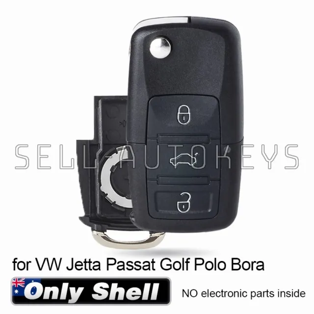 3B for VW Jetta Passat Golf Polo Bora Caddy Van Touran Flip Remote Case Shell